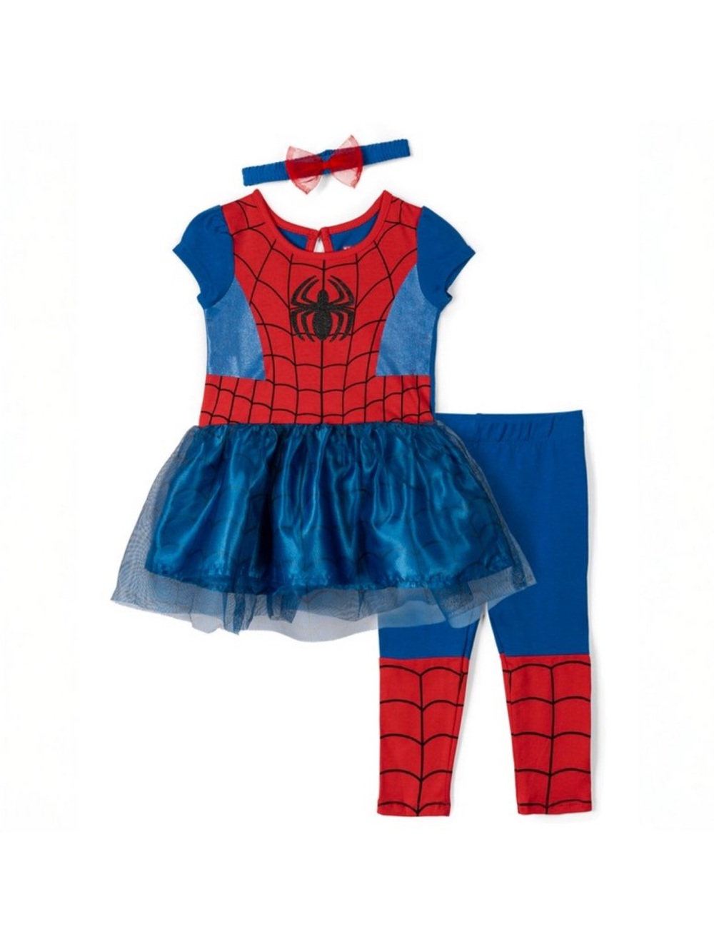 Marvel Girls Red and Blue Spider-Tutu Costume Set